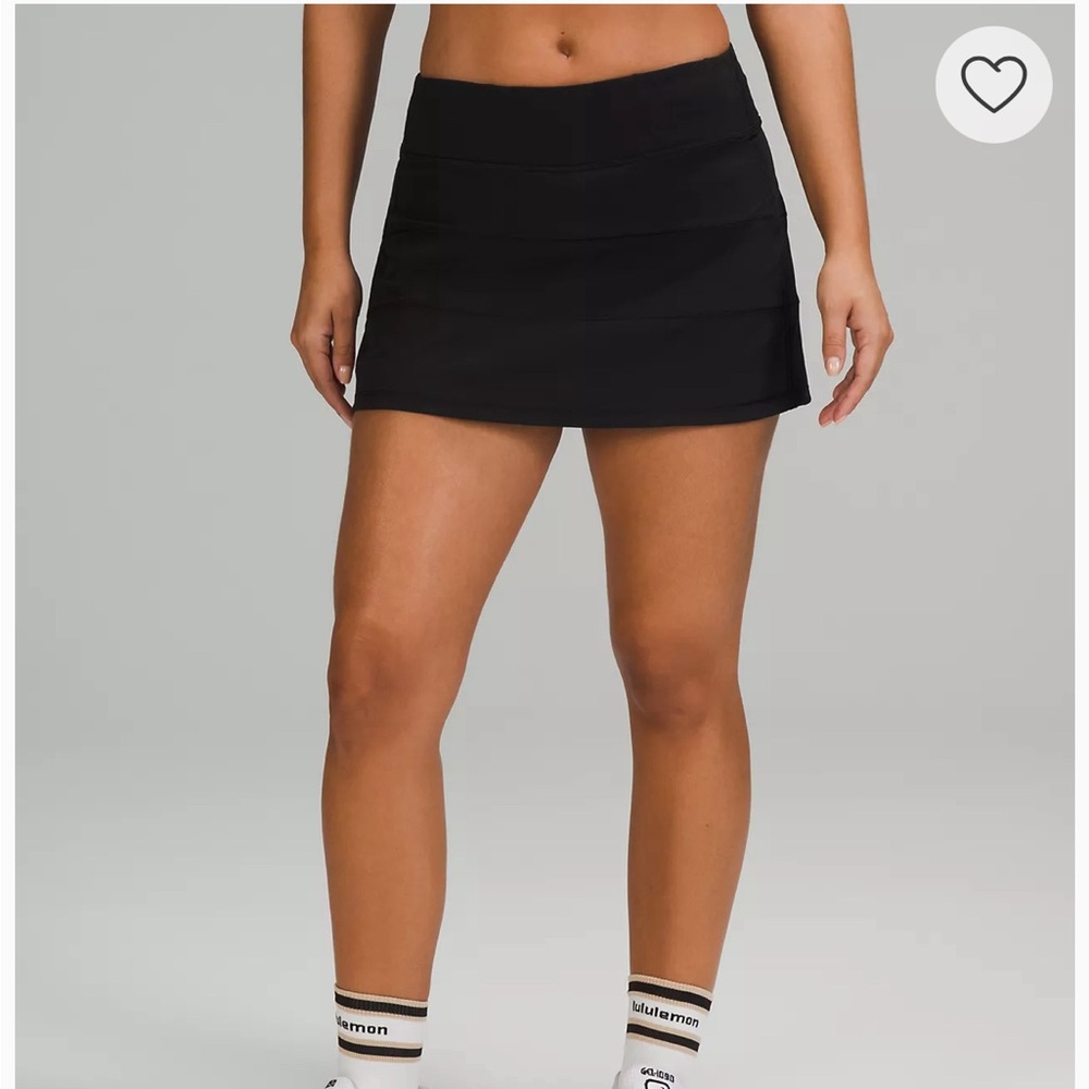 Lululemon Black Pace Rival Mid-Rise Skirt Size 4